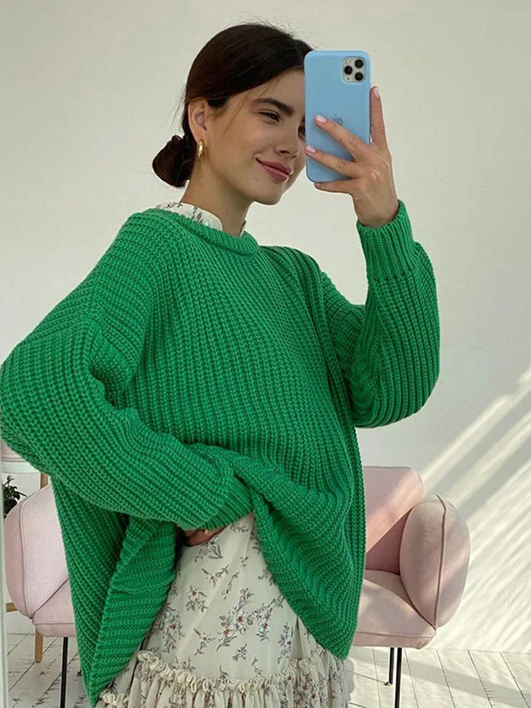 Lulu - oversized Grof Gebreide Dames Sweater