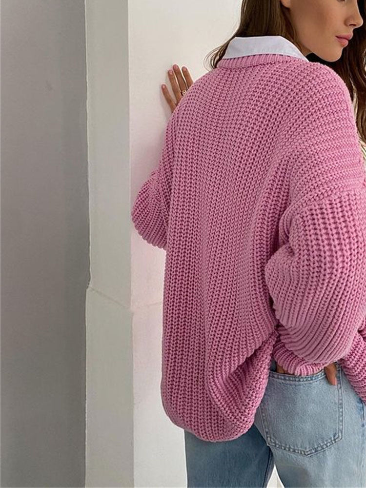 Lulu - oversized Grof Gebreide Dames Sweater
