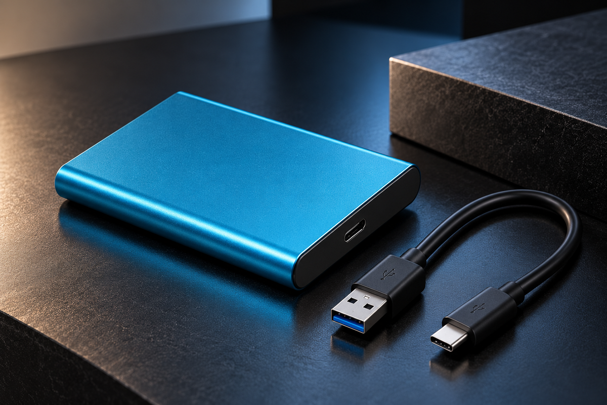 Draagbare 30 TB SSD met robuuste behuizing