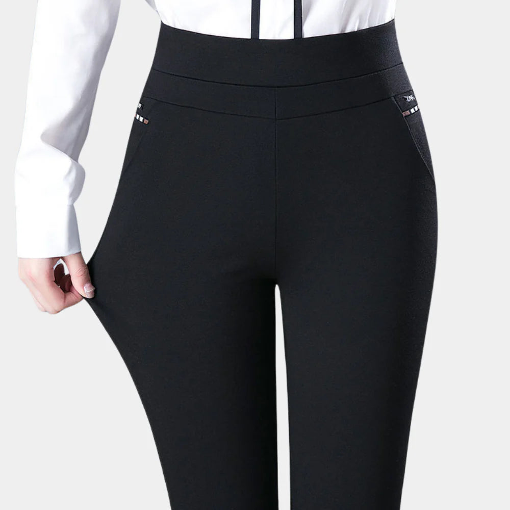 Yara – Straight-Leg Broek met Hoge Taille Dames