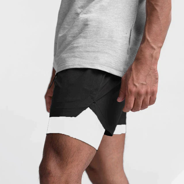 Dubbelgelaagde Compressieshorts voor Heren