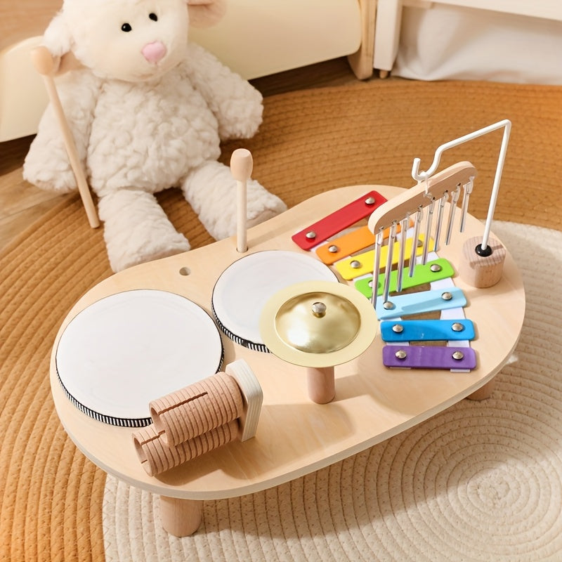 Houten Montessori-muziektafel – alles-in-één muziekinstrumentenset voor kinderen