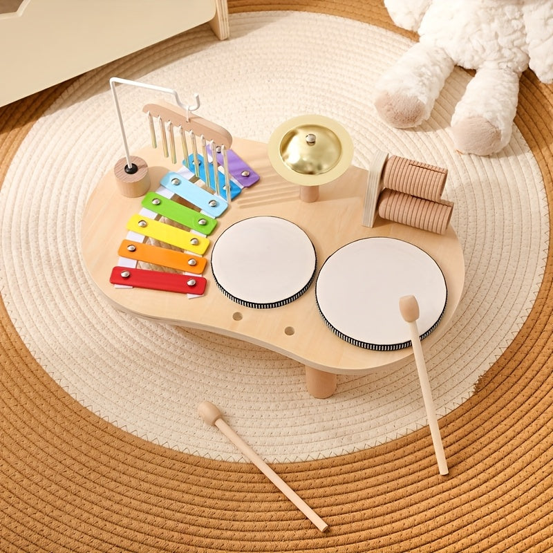 Houten Montessori-muziektafel – alles-in-één muziekinstrumentenset voor kinderen