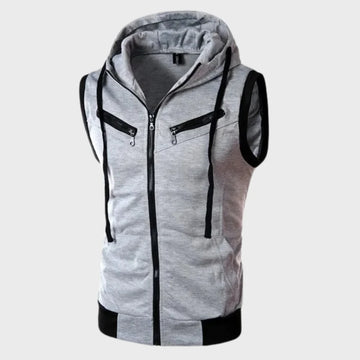 Mouwloos vest met capuchon voor heren