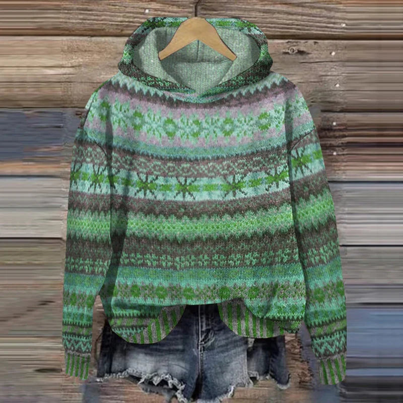 Vintage Fair Isle Hoody voor Dames