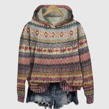 Vintage Fair Isle Hoody voor Dames
