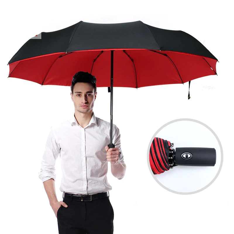 Stormbestendige paraplu met automatisch mechanisme