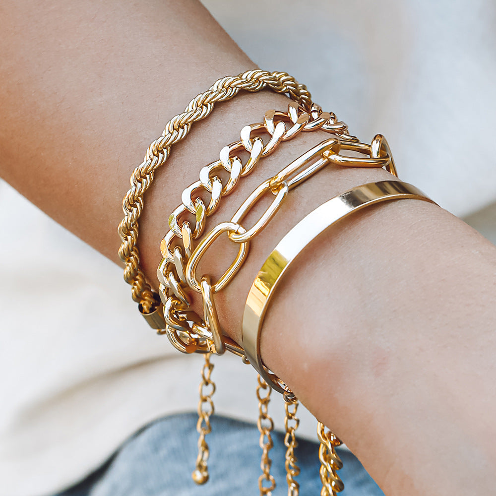 Cuban Twist Armbandenset (4-delig)