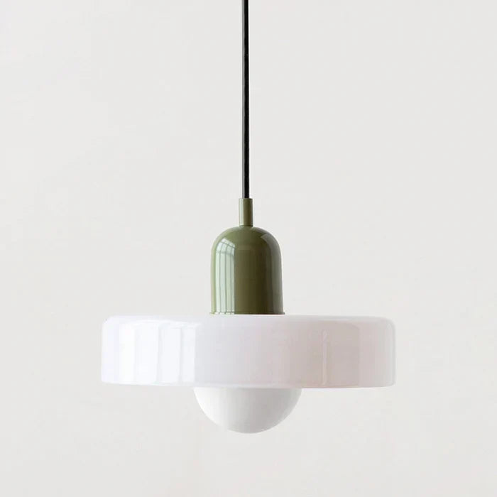 Bauhaus pendelleuchte van gekleurd glas