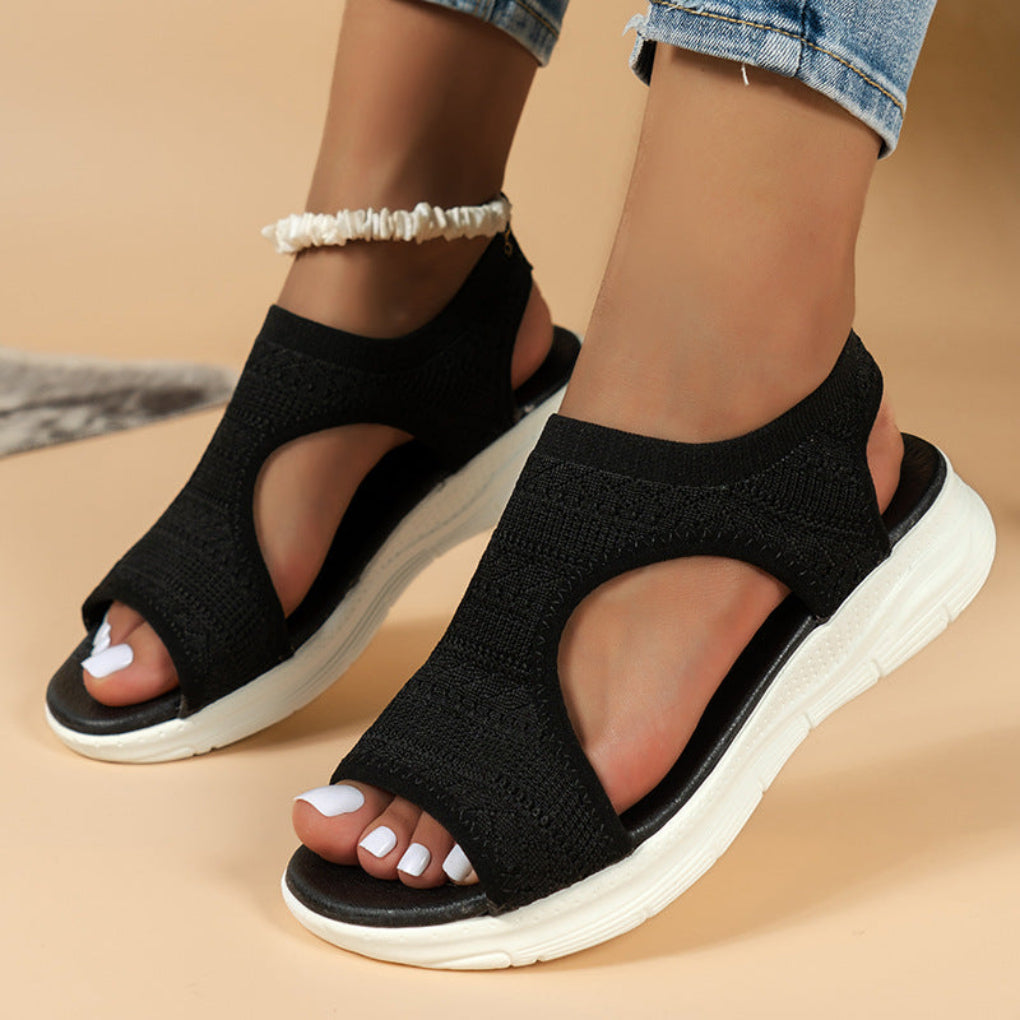 Orthopedische sport sandalen met gewatteerd breiwerk
