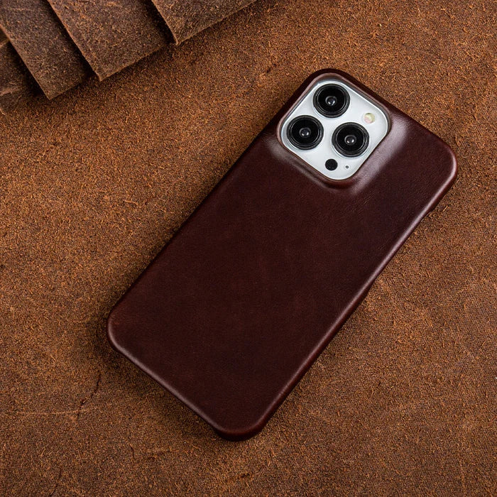 Hoesje in leerlook voor iPhone 13 tot 16