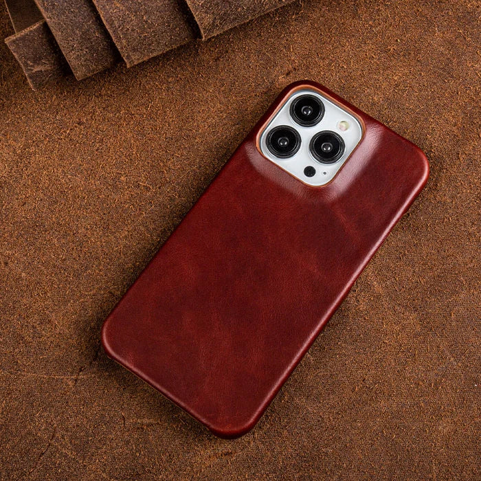 Hoesje in leerlook voor iPhone 13 tot 16