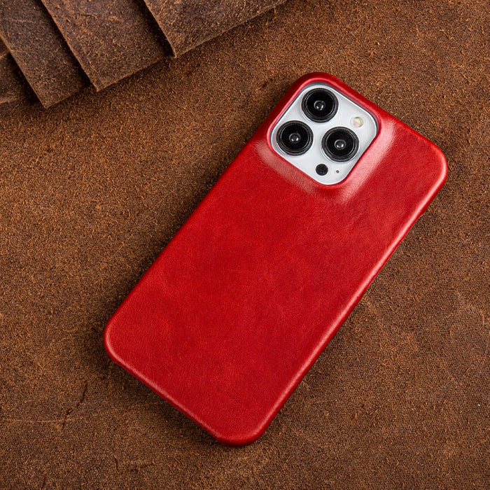 Hoesje in leerlook voor iPhone 13 tot 16