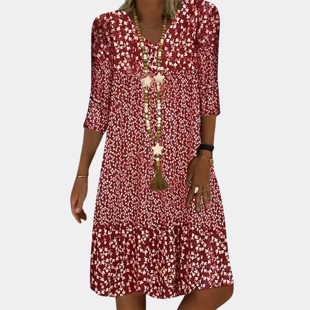 Paloma – Luchtige Midi Jurk met Print Voor Dames