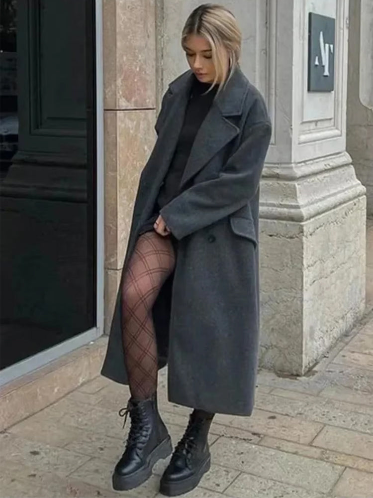 Myla - elegante Wollen Trenchcoat Dames Jas