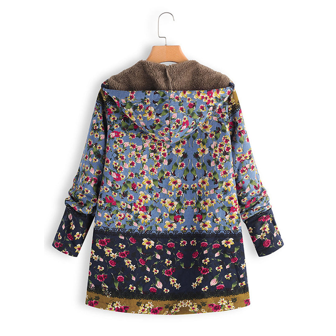 Kleurrijke Teddy Jas lang Met Capuchon Dames