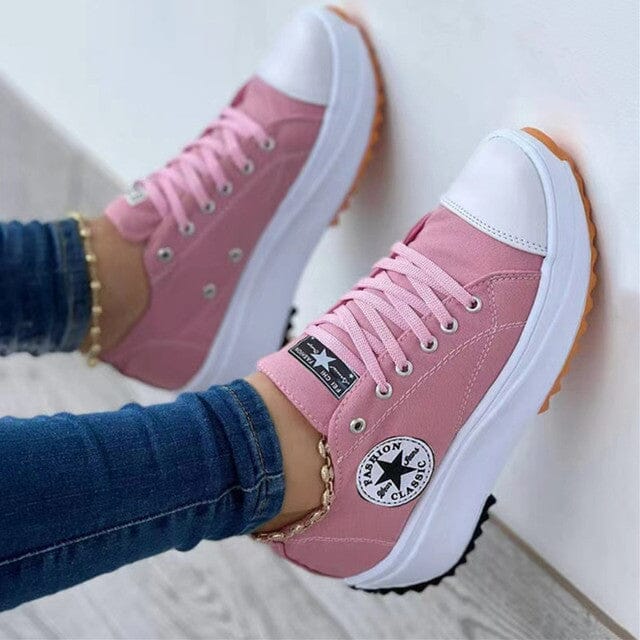 Sneakers met schokabsorberende zool