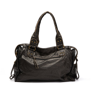 Élégance Zwart | Luxe Handtas van Echt Leer