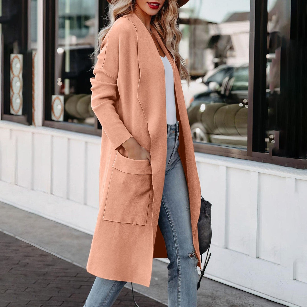 Caty - stijlvolle lange Cardigan Voor Dames