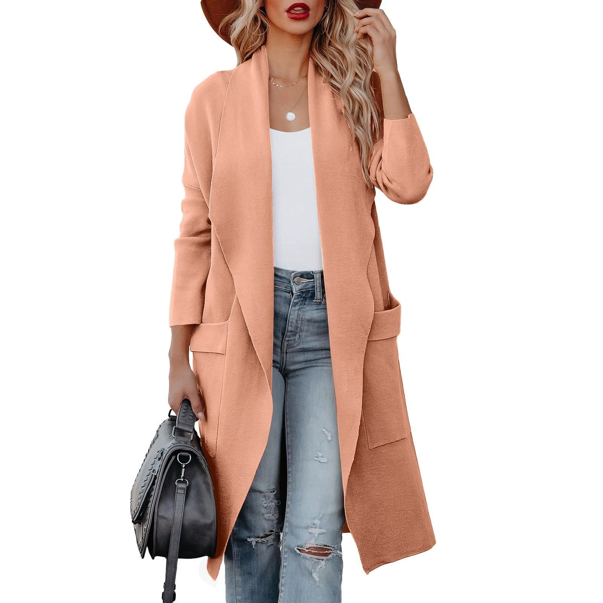 Caty - stijlvolle lange Cardigan Voor Dames