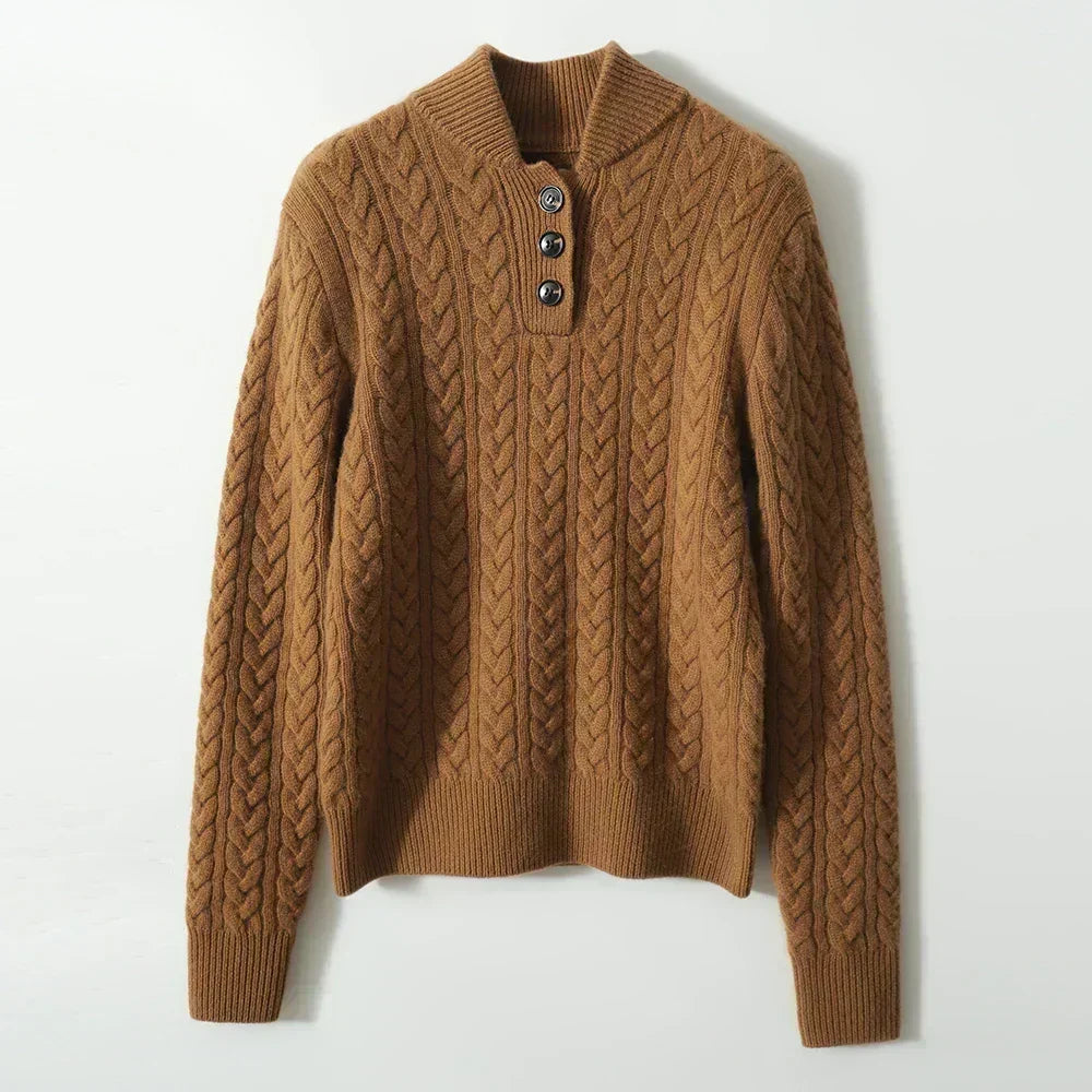 Arden kasjmier vest met knopen
