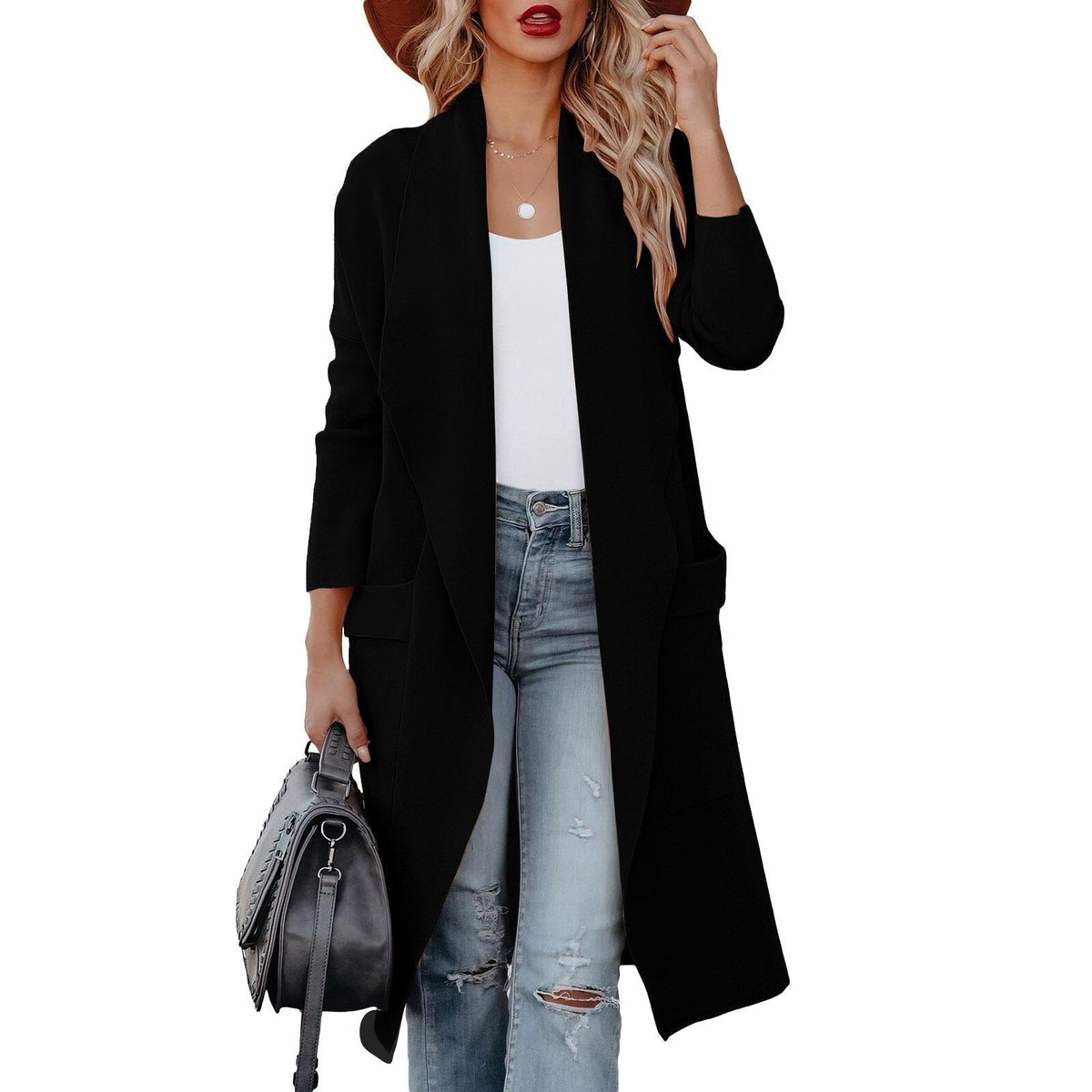 Caty - stijlvolle lange Cardigan Voor Dames