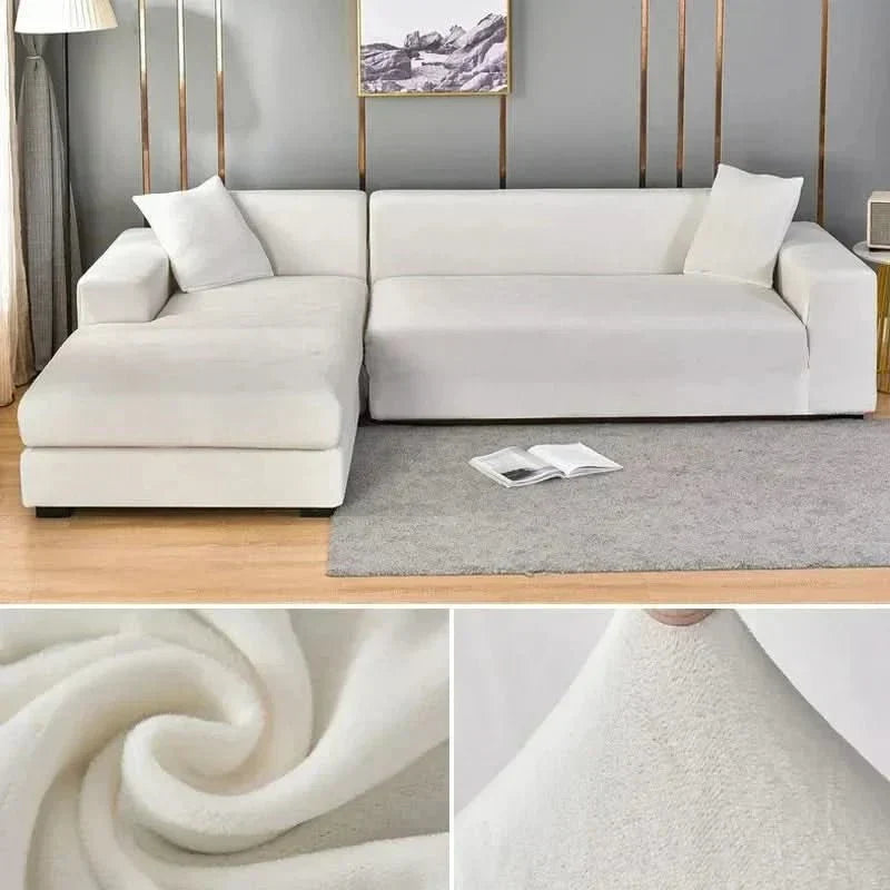 Elastische velours bankhoes met antislip