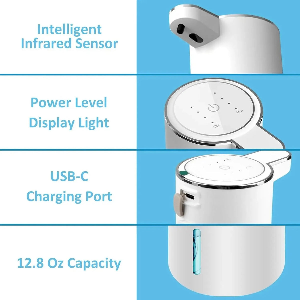 PureSoap Automatische Sensor Zeepdispenser | Hygiënisch en Handig voor Keuken Of Badkamer