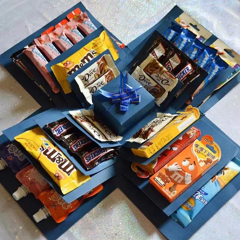 Explosiedoos voor cadeaus en herinneringen