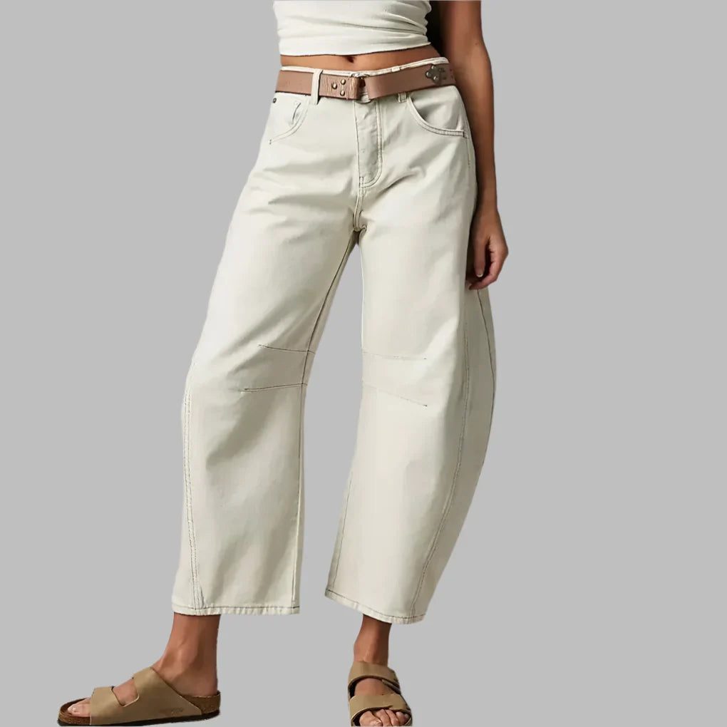 Dames jeans met wijde pijpen