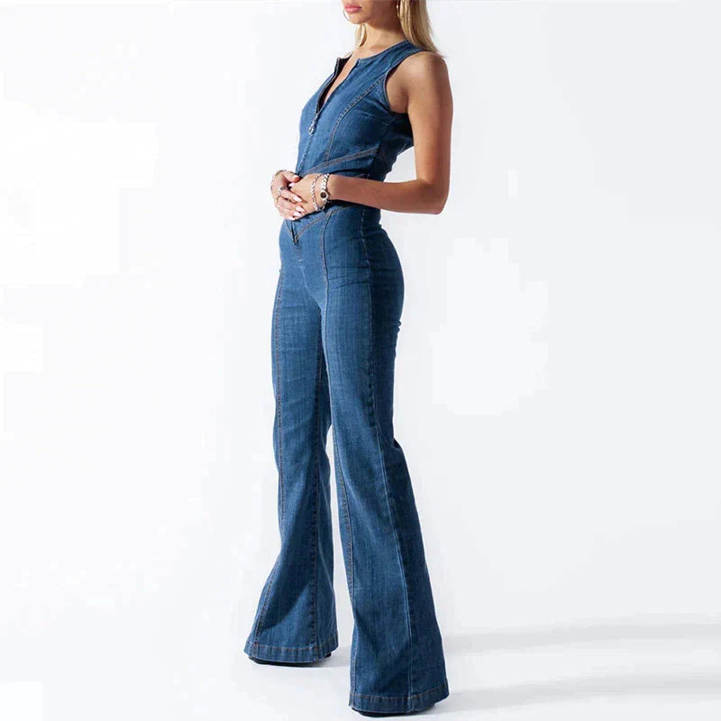 Deze jumpsuit is ontworpen om je een moeiteloos chique uitstraling te geven, ideaal voor warme zomerdagen en diverse gelegenheden.