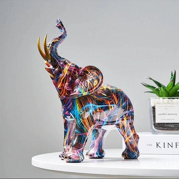 ArtAnimal - Unieke Abstracte Olifant Sculptuur voor stijlvolle Decoratie