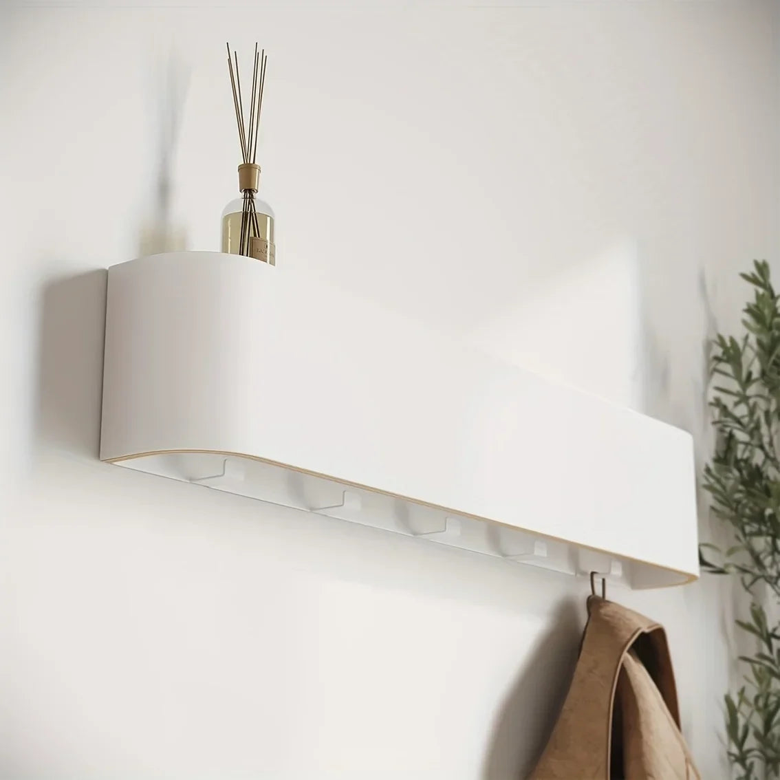 NordicHide Rack Wandkapstok met plank & verborgen haken