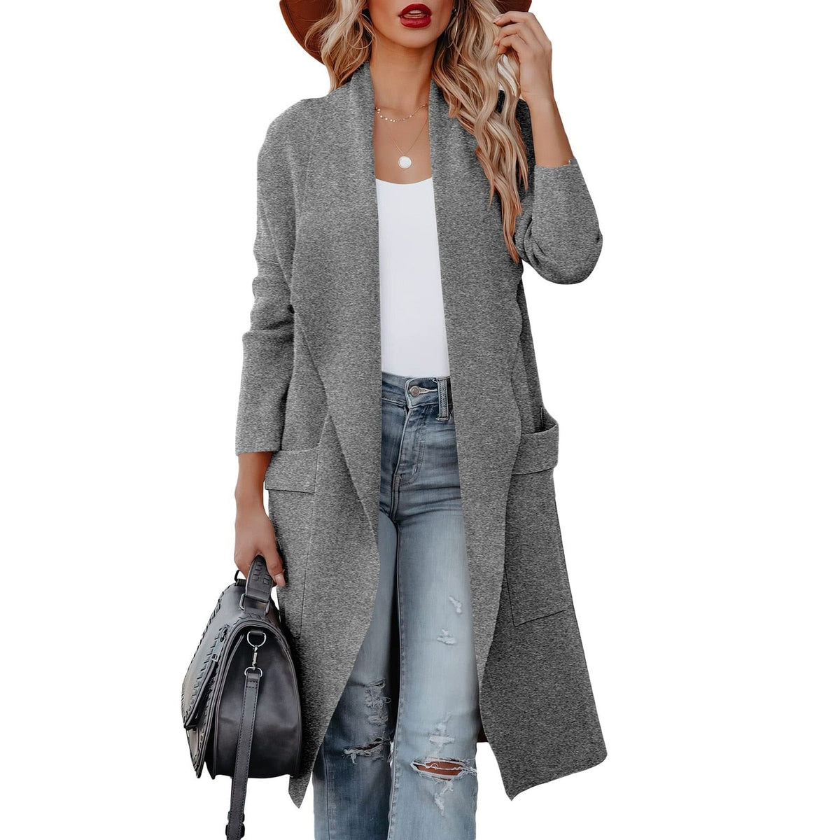 Caty - stijlvolle lange Cardigan Voor Dames