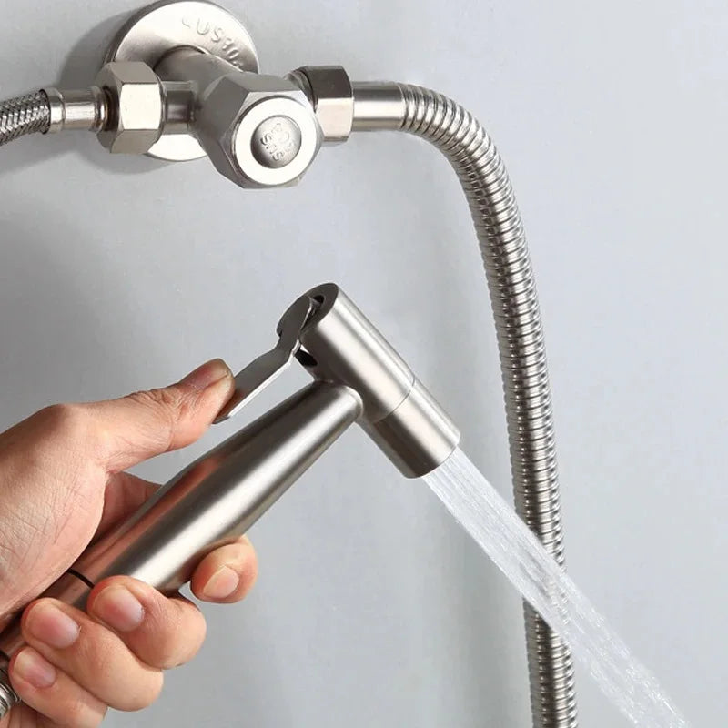 Toiletdouche / bidetkraan – roestvrij staal | Horizontale straal