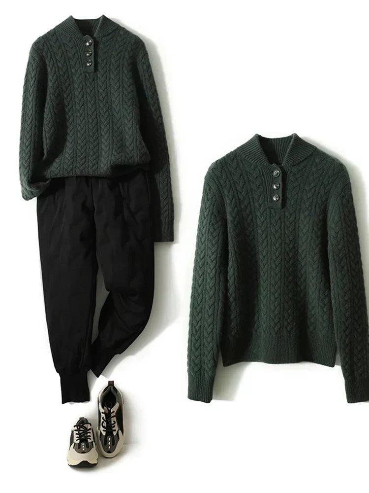 Arden kasjmier vest met knopen