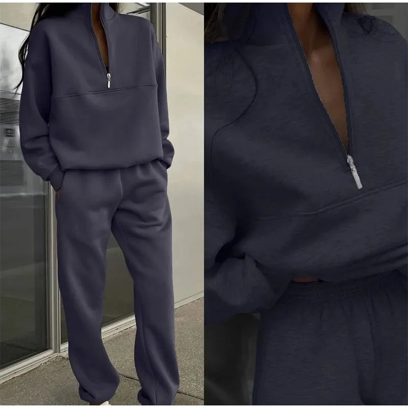Tweedelige set met sweater en broek voor dames