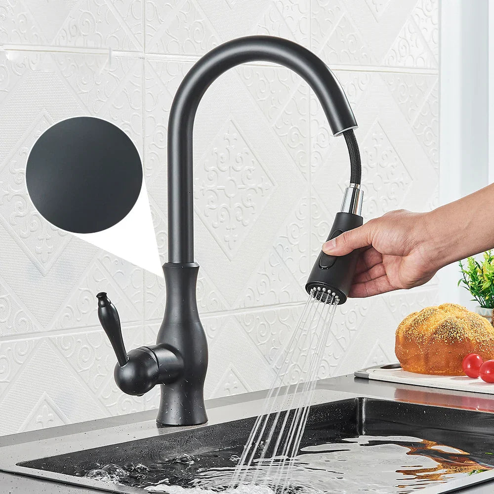 Keukenkraan met afneembare draaibare sproeier