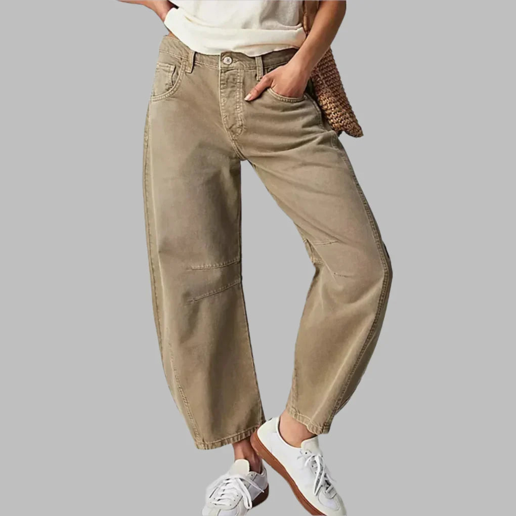 Dames jeans met wijde pijpen