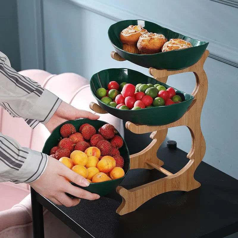 FruitTriad | Fruitschaal met drie niveaus in kunststof