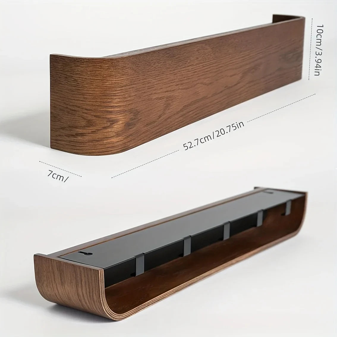 NordicHide Rack Wandkapstok met plank & verborgen haken