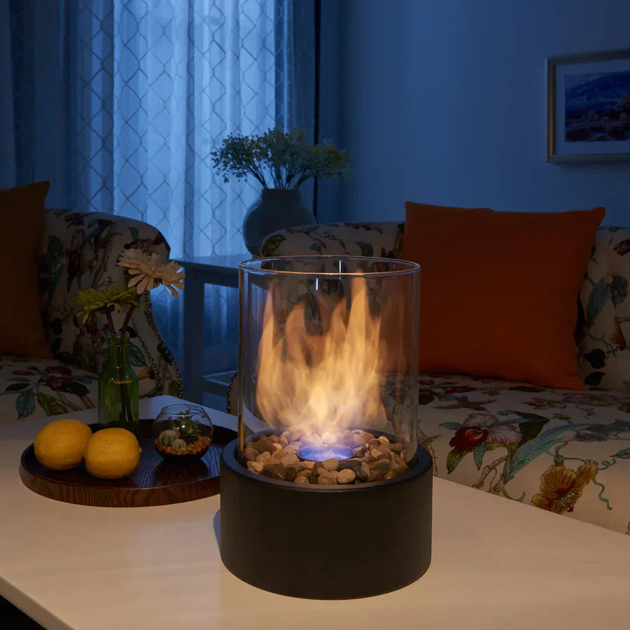 Draagbare lamp met vlameffect