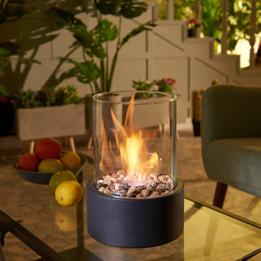 Draagbare lamp met vlameffect