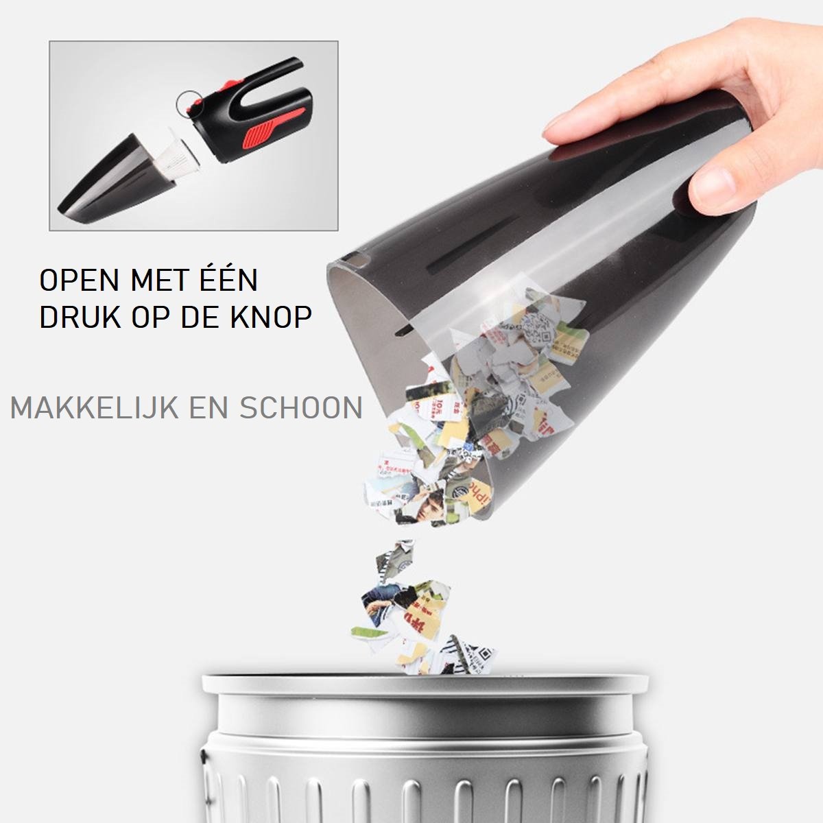 Draagbare autostofzuiger met mondstukken