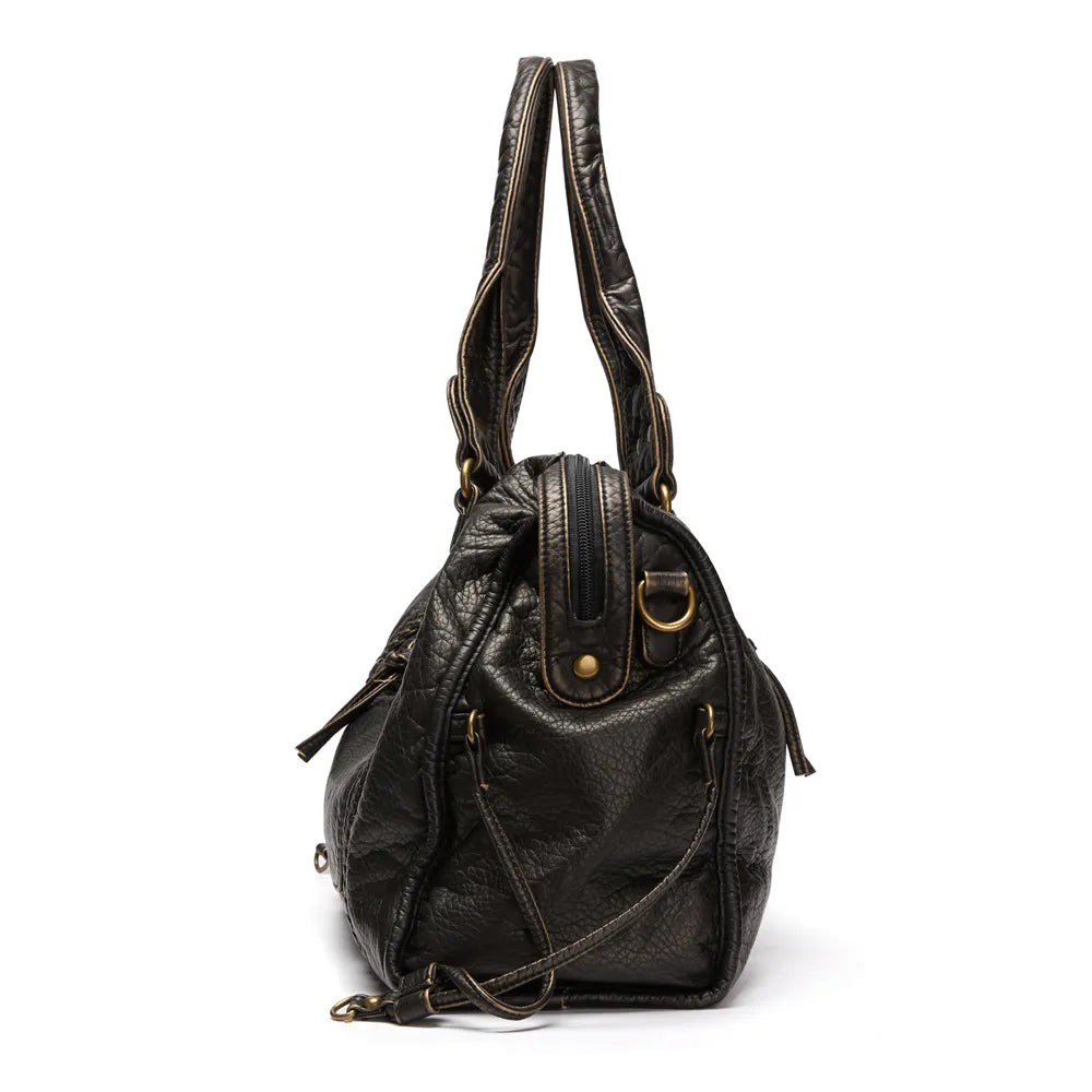 Élégance Zwart | Luxe Handtas van Echt Leer