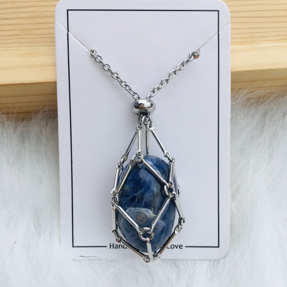 Ketting met verwisselbare kristalsteen voor stralende stijl en harmonie.