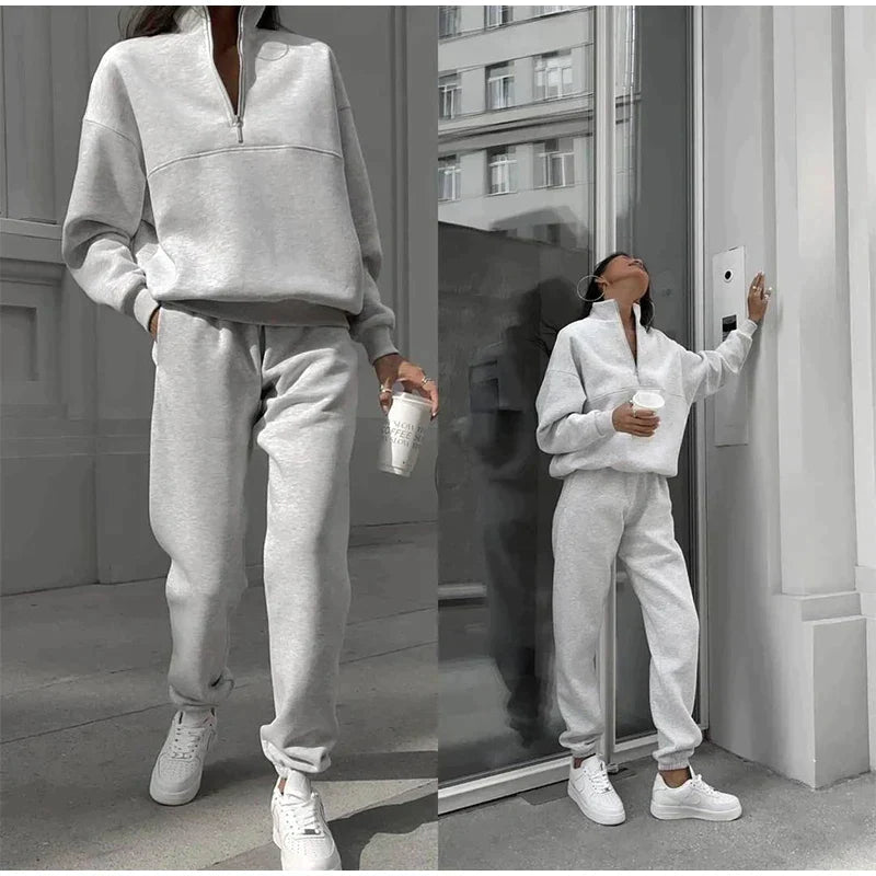 Tweedelige set met sweater en broek voor dames