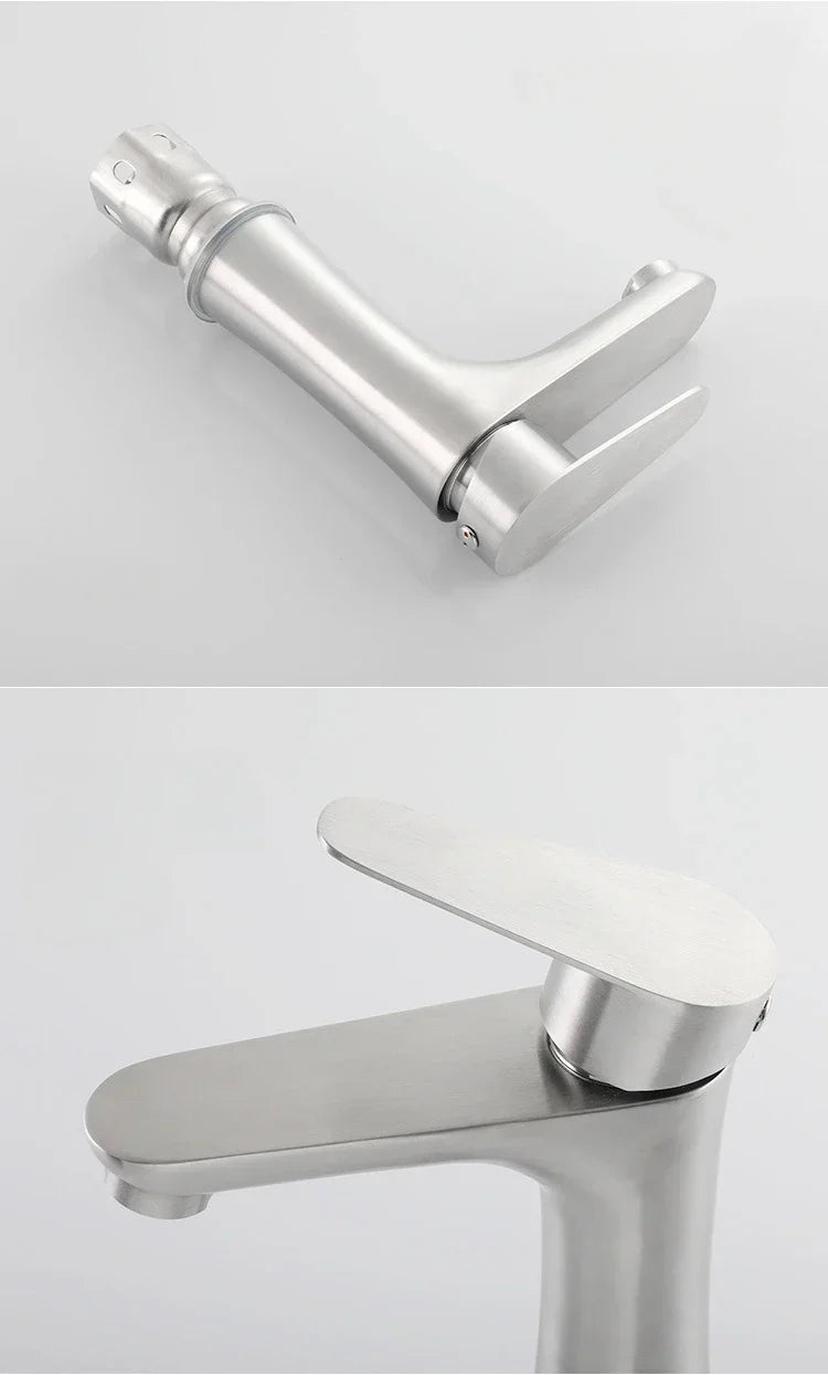 Roestvrijstalen wastafelkraan met eenhendelmengkraan – Modern design voor badkamer & wastafel