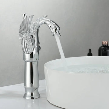 Enkele Wastafelkraan in Goud Swan