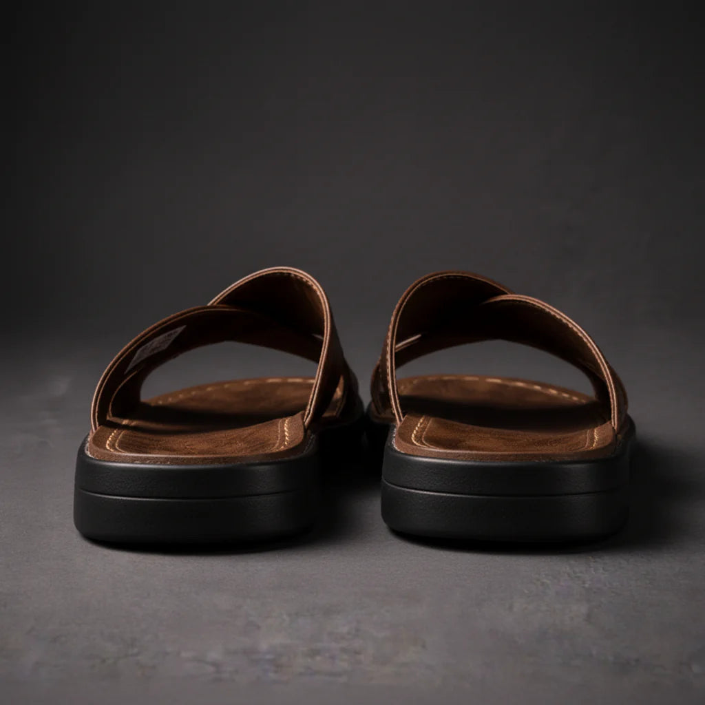 Herensandalen | Gekruiste bandjes & comfortabel instappen